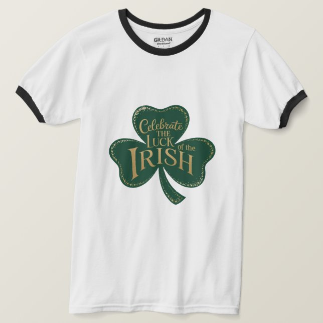 Camiseta Shamrock Shimmer (Frente do Design)