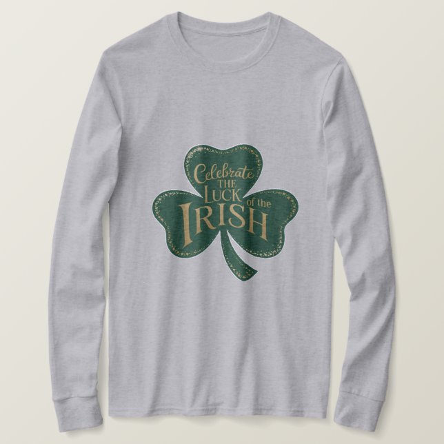 Camiseta Shamrock Shimmer (Frente do Design)