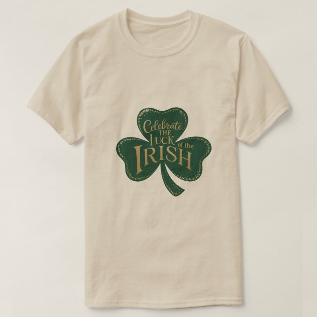 Camiseta Shamrock Shimmer (Frente do Design)
