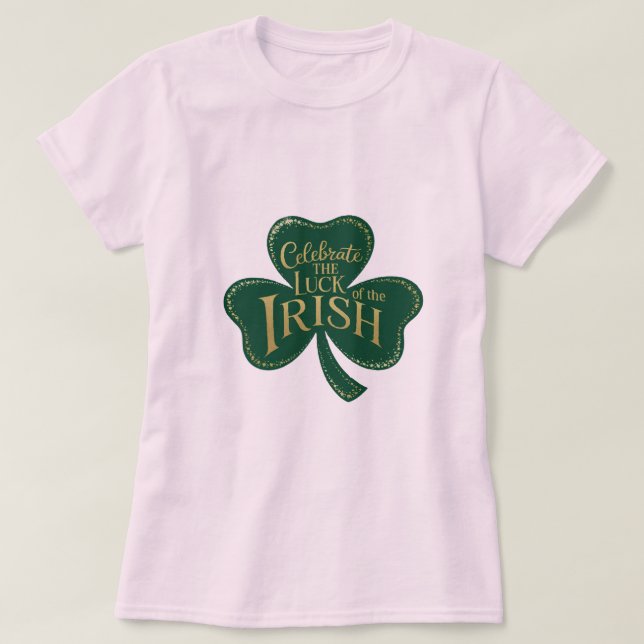 Camiseta Shamrock Shimmer (Frente do Design)