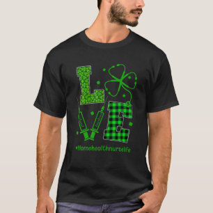 Camiseta Shamrock Stethoscope Home Health Nurse Rua Patrick