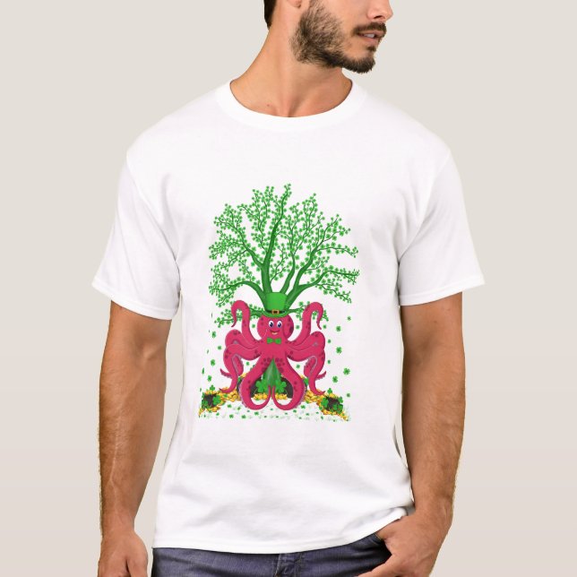 Camiseta Shamrock Tree Leprechaun (Frente)