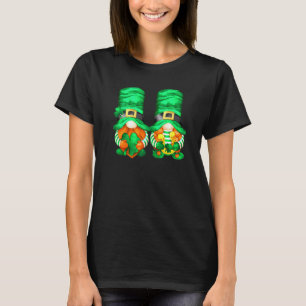 Camiseta Shamrock Verde e Horsferradura Funny Gnomo Para Ru