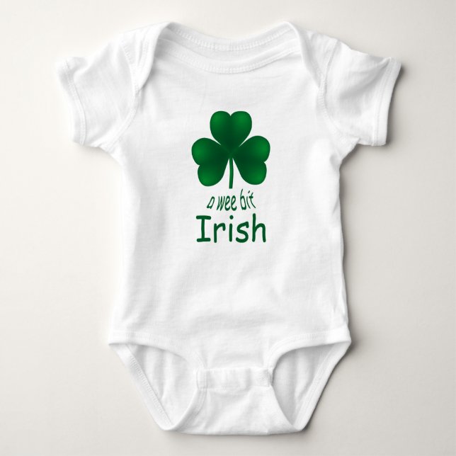 Camiseta Shamrock Wee Bit Irish Criança Creeper da rua de P (Frente)