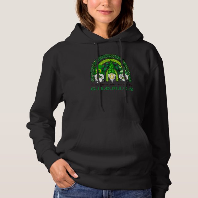 Camiseta Shamrockings With My Gnomies Irish Rainbow Leopard (Frente)