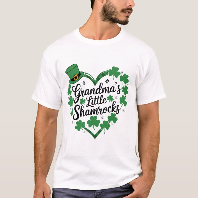 Camiseta Shamrocks Sortudos da Vovó (Frente)