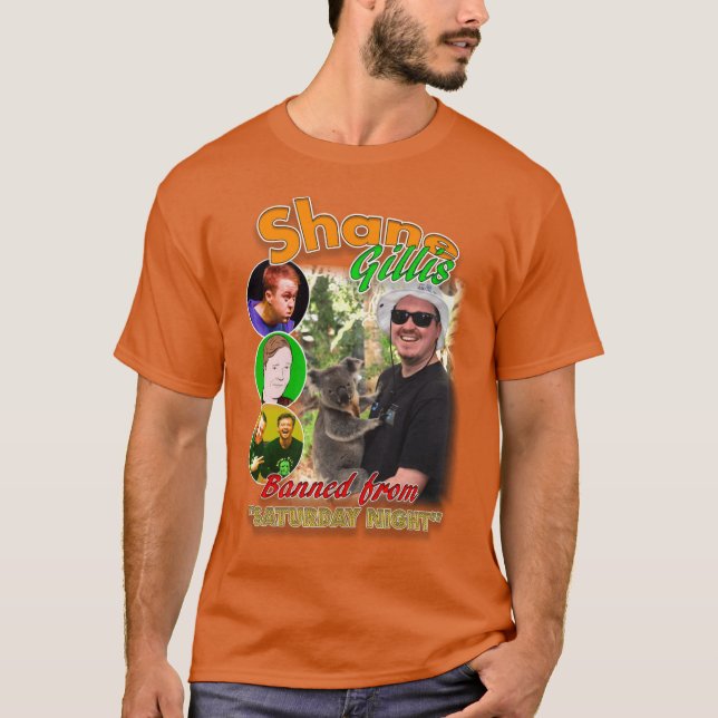 Camiseta Shane Gillis design estilo rap vintage (Frente)