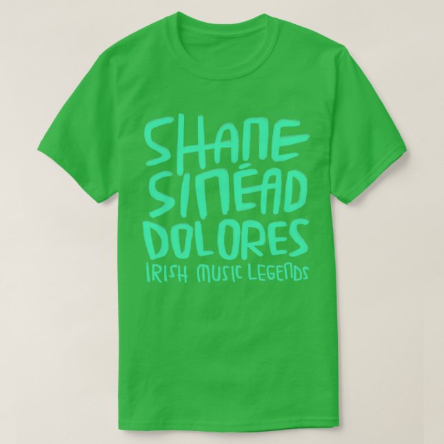 Camiseta Shane Sinead Dolores Irish Music (Frente do Design)