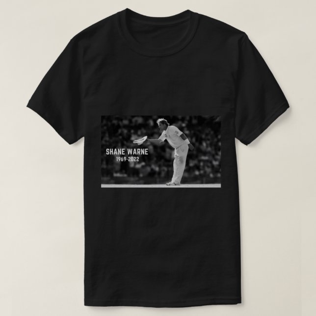 Camiseta Shane Warne king of Spin RIP Death    (Frente do Design)