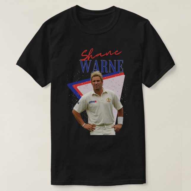 Camiseta Shane Warne - Rip shane Warne - descanse em paz (Frente do Design)