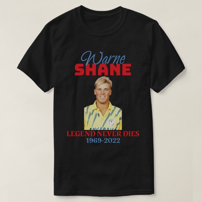 Camiseta Shane warne - Warne Shane 1969 2022 (Frente do Design)