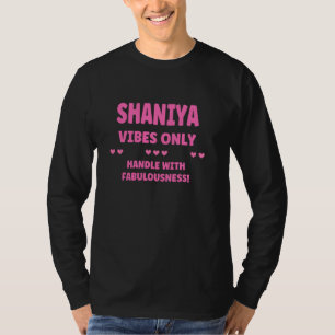 Camiseta SHANIYA Nome Personalizado Divertido Fofo Personal