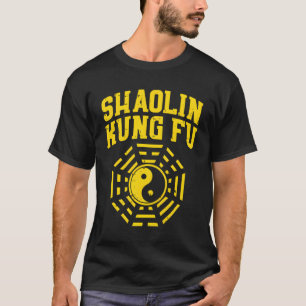 Camiseta Shaolin Kung Fu Ying Yang Símbolo chinês marcial A