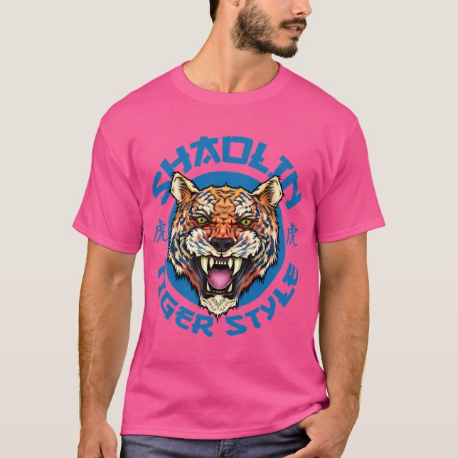 Camiseta Shaolin Tiger Style Kung Fu Cor do Cheio (Frente)