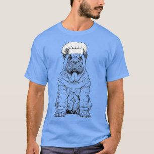 Camiseta Shar Pei Cog Cook Chef Cozinhar Engraçado