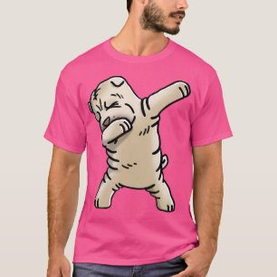 Camiseta Shar Pei Creme Fazendo Dab Dança Engraçada Do Cão