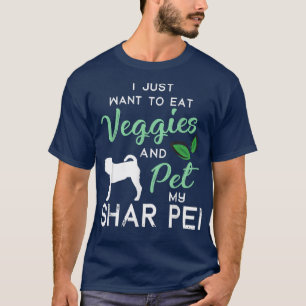 Camiseta Shar Pei Funny Vegan Dog Proprietário do Xmas Aniv