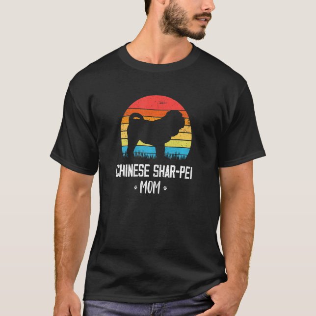 Camiseta Shar-Pei Mãe Chinesa - Vintage (Frente)