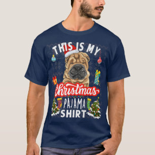 Camiseta Shar Pei Natal Este É O Meu Natal Pajama Sha