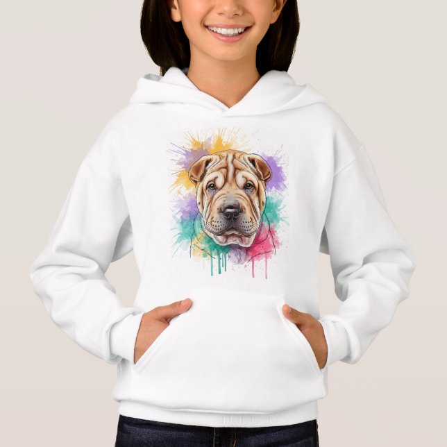 Camiseta Shar Pei Puppy por Natasha Us (Frente)