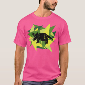Camiseta Shards de Papel Origami Triceratops