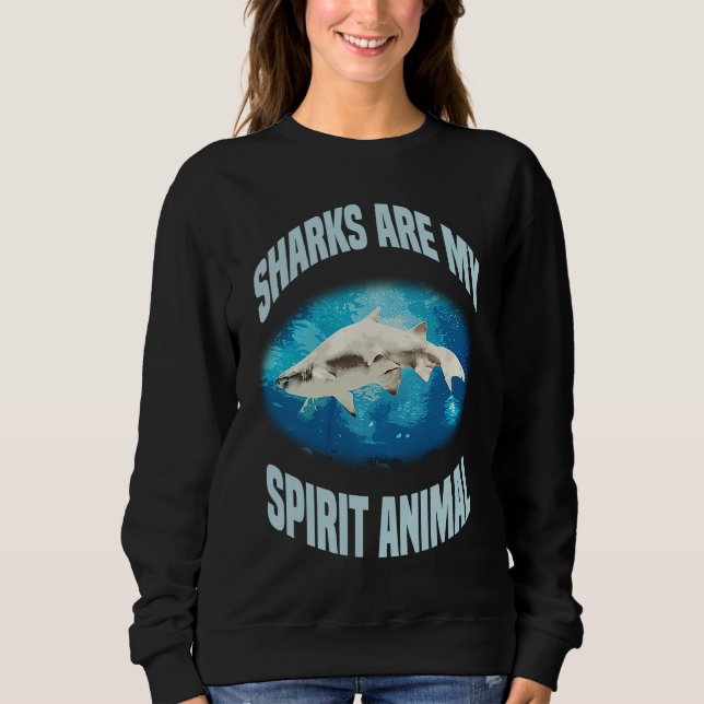 Camiseta Shark Are My Spirit Animal Sea Animal Ocean Saying (Frente)