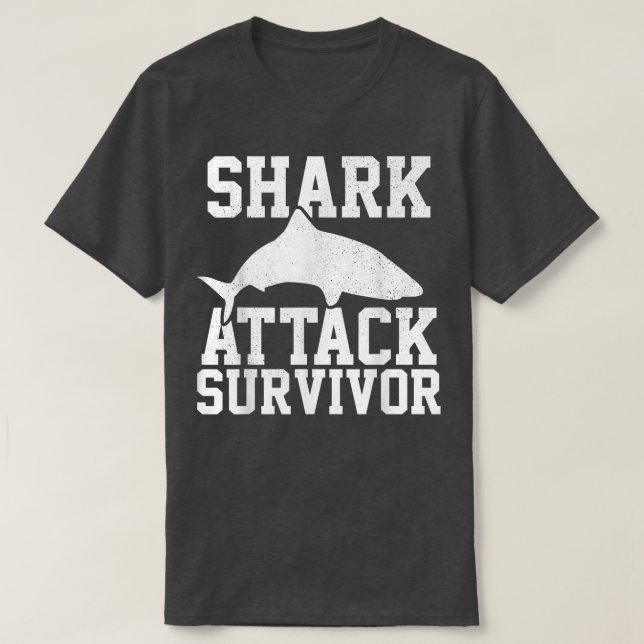 Camiseta Shark Attack SurvivorShark Attack  (Frente do Design)