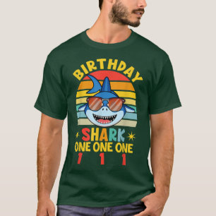 Camiseta Shark Birthday 1 ano primeiro aniversario Boy Matc