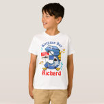 Camiseta Shark Birthday Boy Third<br><div class="desc">Comemore o aniversário com esta camiseta especial,  design personalizada</div>