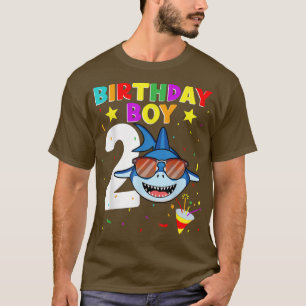 Camiseta Shark Birthday, segundo aniversário Matchi, 2 Anos