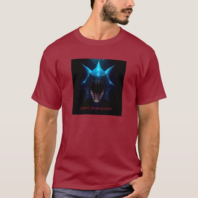 Camiseta "Shark Face" por Juan Cabana 2024 NOVO (Frente)