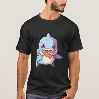 Camiseta Shark Pizza Kawaii Anime Pastel Chibi Art Shark