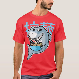 Camiseta Shark Ramen Bowl Kawaii Neko Anime Japonês