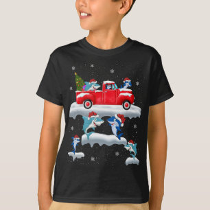 Camiseta Shark Red Truck Shark (Tubarão Vermelho de Natal)