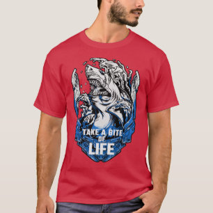 Camiseta Shark Sayings Motivation Take A Bite Of Life Pullo
