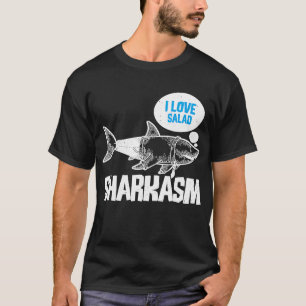Camiseta Sharkasm do Tubarão-Vintage da Biologia Marinha