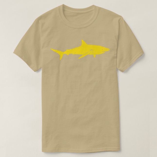 Camiseta SharkBlack e Yellow SharkShark GiftYellow Shark Sh (Frente do Design)