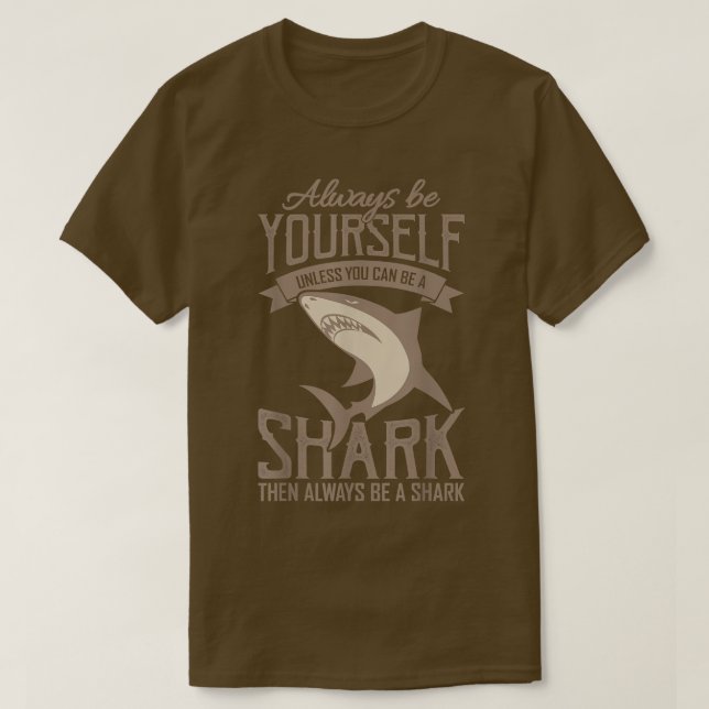 Camiseta SharkBoys BE A SHARK Scuba Diver Gift  (Frente do Design)