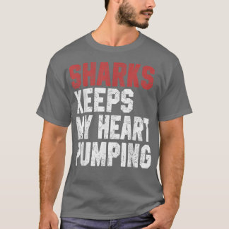 Camiseta Sharks Keeps My Heart Pumping Women Scuba Diving D