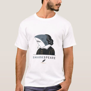 Camiseta Sharkspear Shakespeare Engraçado Pun de Tubarão