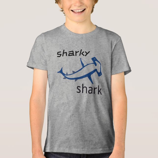 Camiseta Sharky Shark Light Blue Boys (Frente)