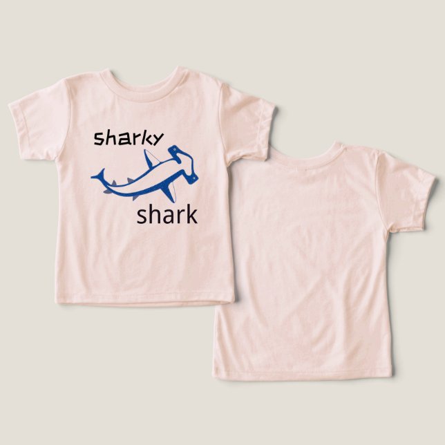 Camiseta Sharky Shark Light Blue Boys (Design Frente e Verso)
