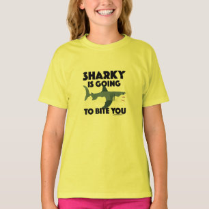 Camiseta Sharky Vai Mordê-Lo Design - Básico Para Meninas