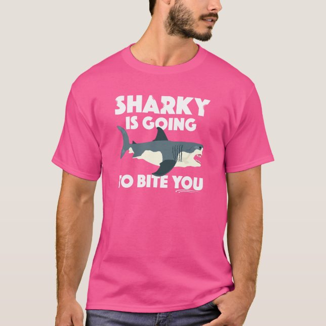 Camiseta Sharky Vai Mordê-Lo Design - Básico T- (Frente)