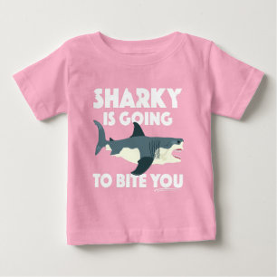 Camiseta Sharky Vai Mordê-Lo Design - Bebê Belo Jer