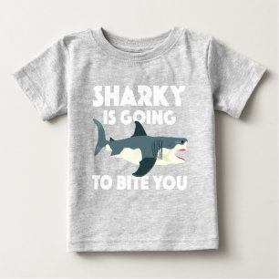 Camiseta Sharky Vai Mordê-Lo Design - Bebê Belo Jer