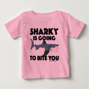 Camiseta Sharky Vai Mordê-Lo Design - Bebê Belo Jer