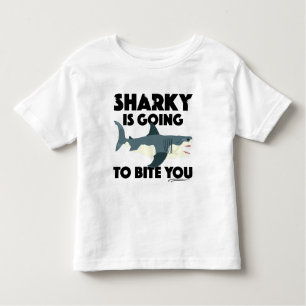 Camiseta Sharky Vai Mordê-Lo Design - Toddler Ótimo