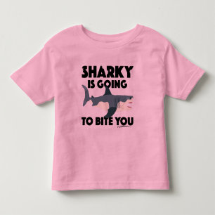 Camiseta Sharky Vai Mordê-Lo Design - Toddler Ótimo