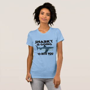 Camiseta Sharky vai morder você Design - Bella feminina